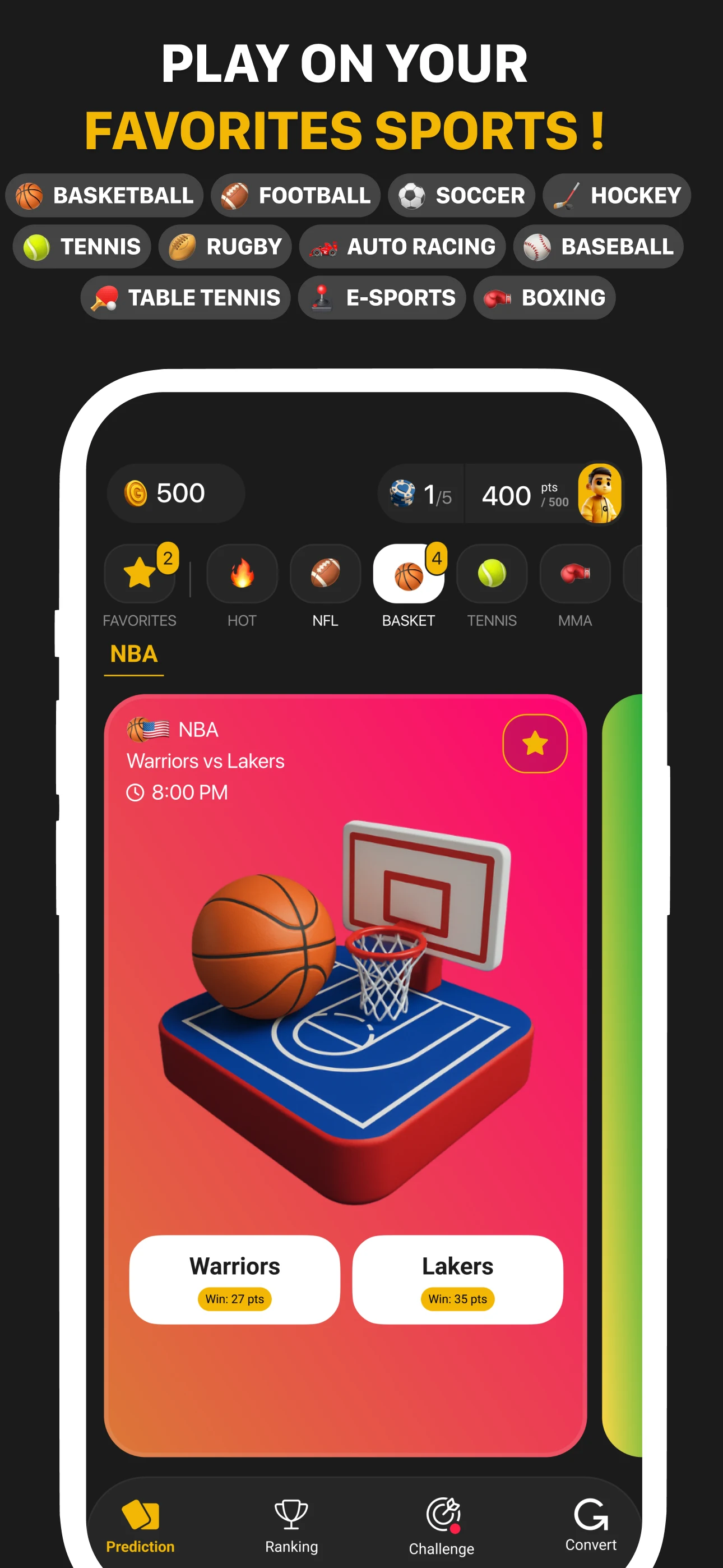 Gamby: Sports Prediction Game screenshot