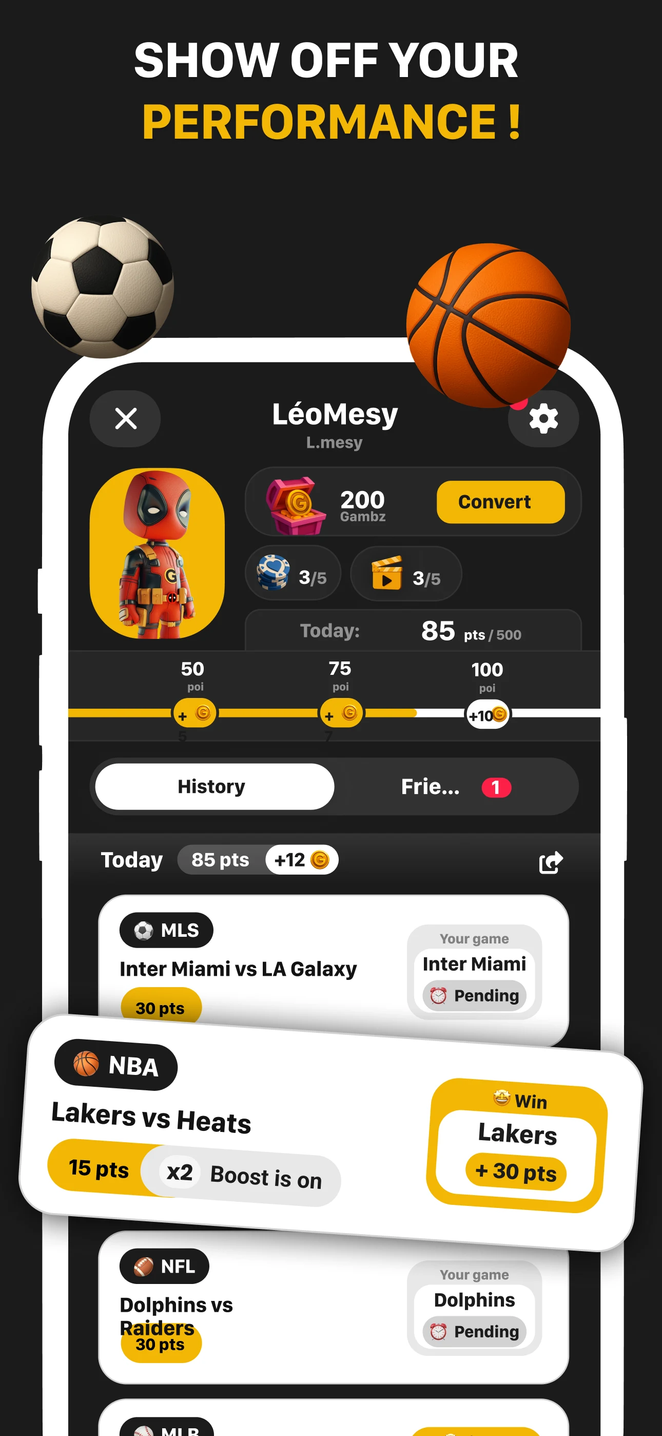 Gamby: Sports Prediction Game screenshot